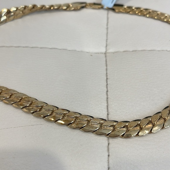 Men's 14k Gold Plated Cuban Chain Necklace 18" - Picture 3 of 5